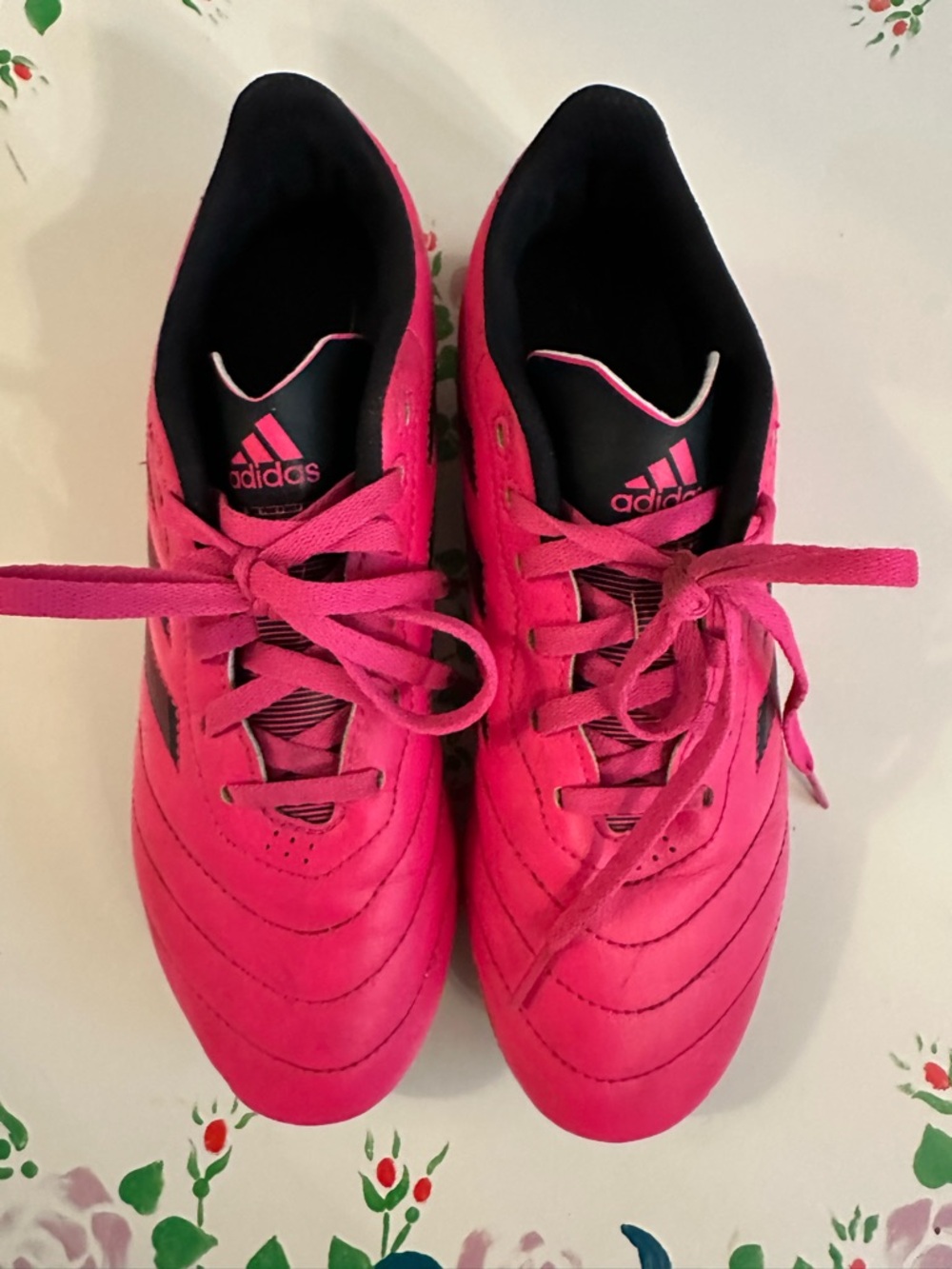 adidas Goletto Hot Pink Soccer Cleats with Black Accents